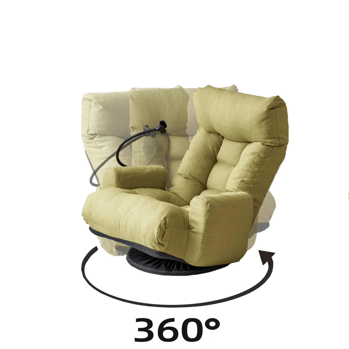 Ergonomic Gaming and Lounge Chair with Adjustable Headrest Lumbar Support 360° Rotation and Reclining Backrest for Ultimate Comfort