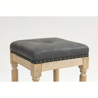 26-Inch Tufted Wooden Counter Stools Set Of 2