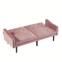 74 Inch Adjustable Sofa Bed With Armrests