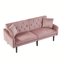 74 Inch Adjustable Sofa Bed With Armrests