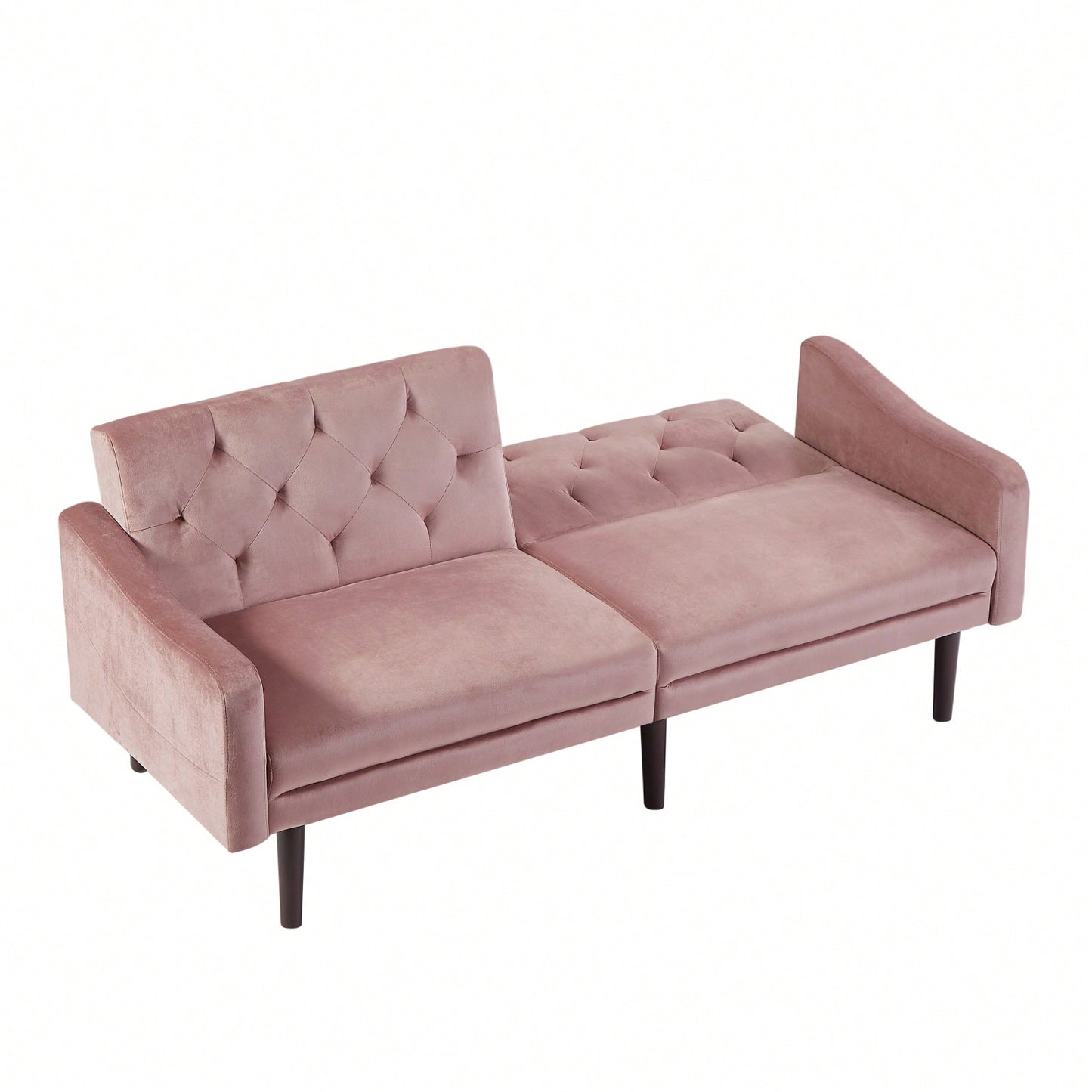 74 Inch Adjustable Sofa Bed With Armrests