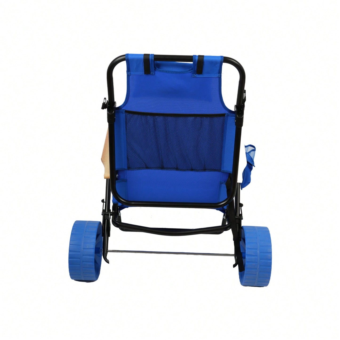 2 In 1 Foldable Beach Lounge Chair With Integrated Wagon Pull Cart Perfect For Backyard Pool Or Picnic