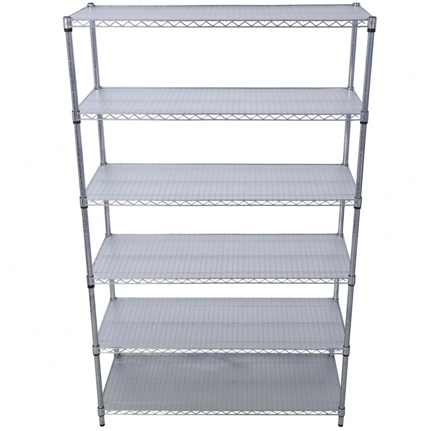 Heavy Duty 6-Tier 6000lbs Capacity NSF Metal Wire Shelving Unit with Wheels and Shelf Liners for Commercial Storage