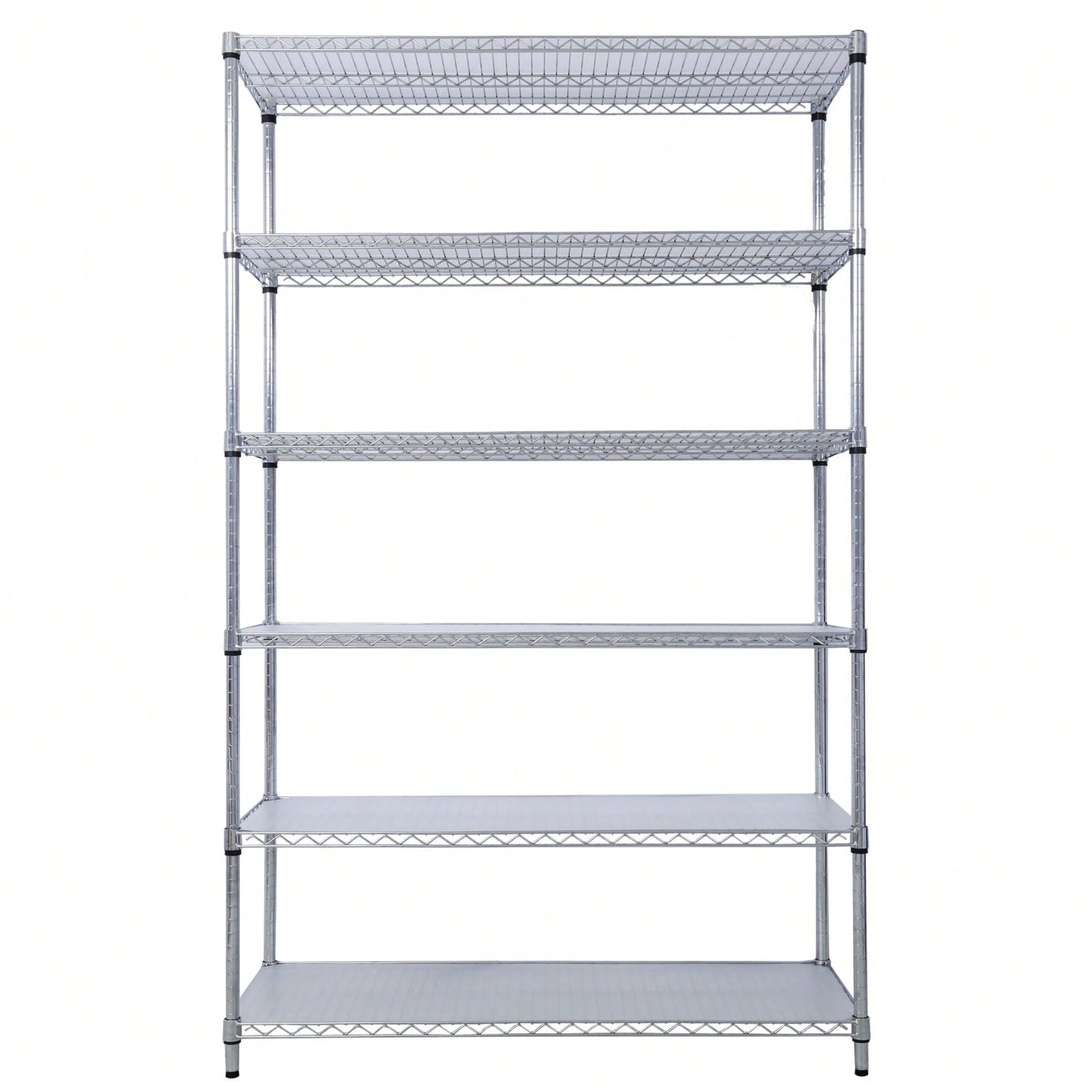 Heavy Duty 6-Tier 6000lbs Capacity NSF Metal Wire Shelving Unit with Wheels and Shelf Liners for Commercial Storage