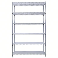 Heavy Duty 6-Tier 6000lbs Capacity NSF Metal Wire Shelving Unit with Wheels and Shelf Liners for Commercial Storage