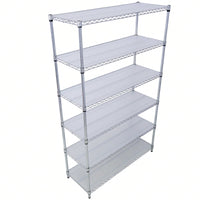 Heavy Duty 6-Tier 6000lbs Capacity NSF Metal Wire Shelving Unit with Wheels and Shelf Liners for Commercial Storage