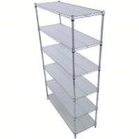 Heavy Duty 6-Tier 6000lbs Capacity NSF Metal Wire Shelving Unit with Wheels and Shelf Liners for Commercial Storage