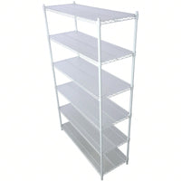 Heavy Duty 6-Tier 6000lbs Capacity NSF Metal Wire Shelving Unit with Wheels and Shelf Liners for Commercial Storage