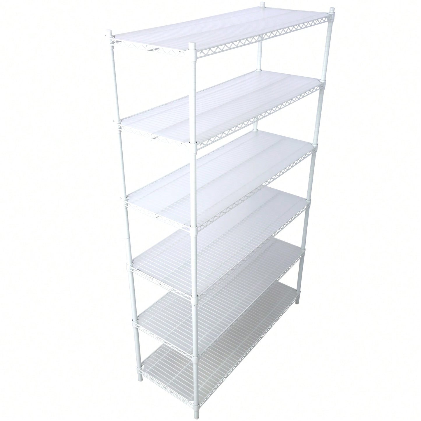 Heavy Duty 6-Tier 6000lbs Capacity NSF Metal Wire Shelving Unit with Wheels and Shelf Liners for Commercial Storage