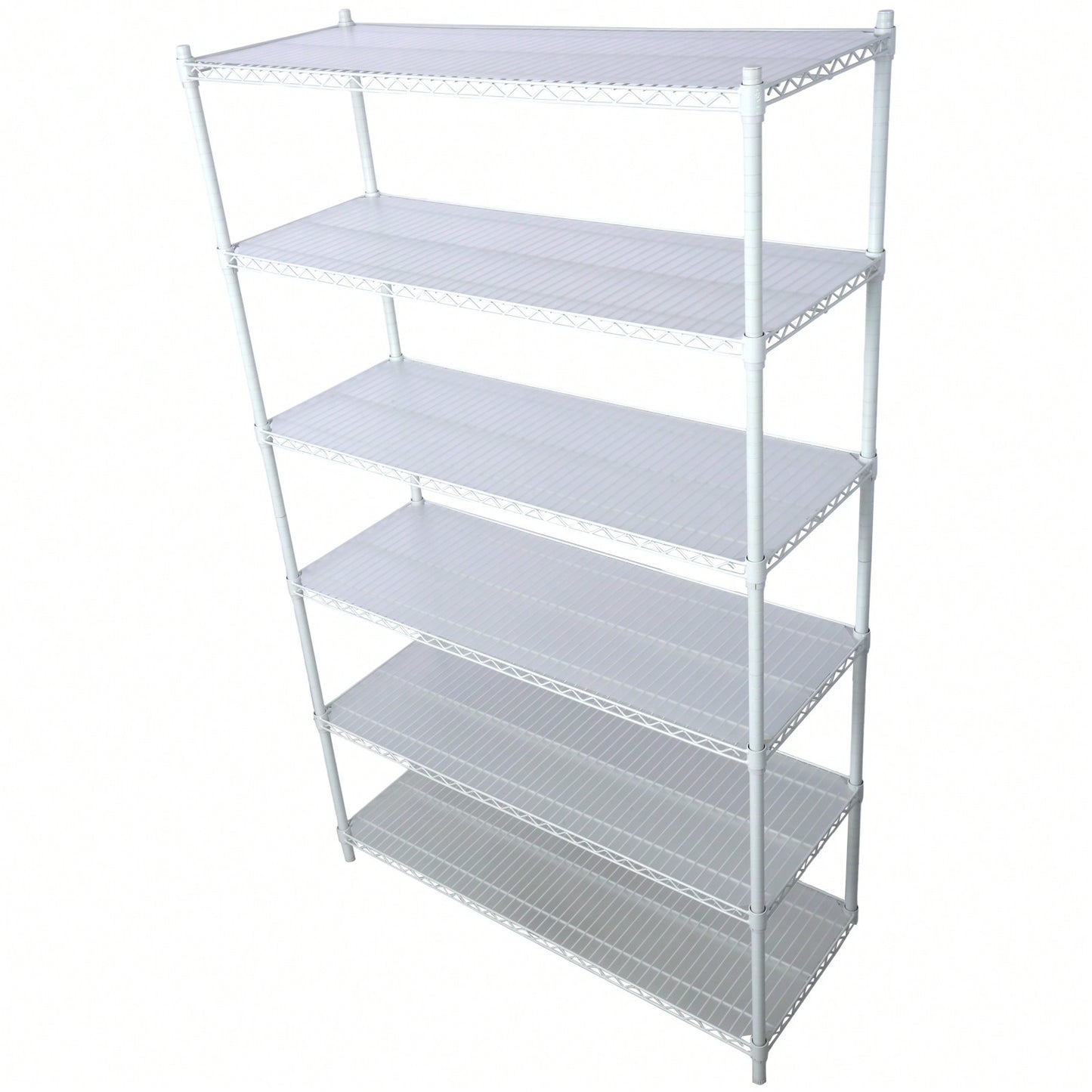 Heavy Duty 6-Tier 6000lbs Capacity NSF Metal Wire Shelving Unit with Wheels and Shelf Liners for Commercial Storage