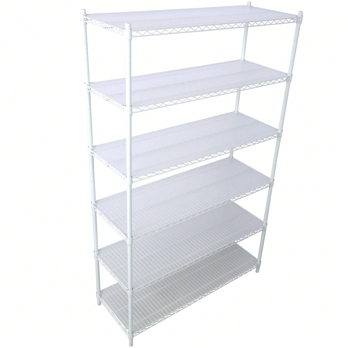 Heavy Duty 6-Tier 6000lbs Capacity NSF Metal Wire Shelving Unit with Wheels and Shelf Liners for Commercial Storage