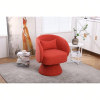 Round Barrel Chair In Fabric For Living Room Bedroom