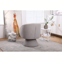 Round Barrel Chair In Fabric For Living Room Bedroom