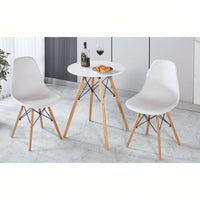 Modern And Stylish 3-Piece Dining Table Set With MDF Top And Metal Legs