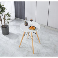Modern And Stylish 3-Piece Dining Table Set With MDF Top And Metal Legs