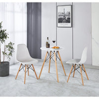 Modern And Stylish 3-Piece Dining Table Set With MDF Top And Metal Legs