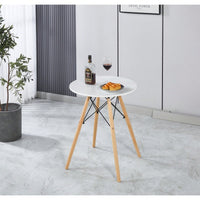Modern And Stylish 3-Piece Dining Table Set With MDF Top And Metal Legs