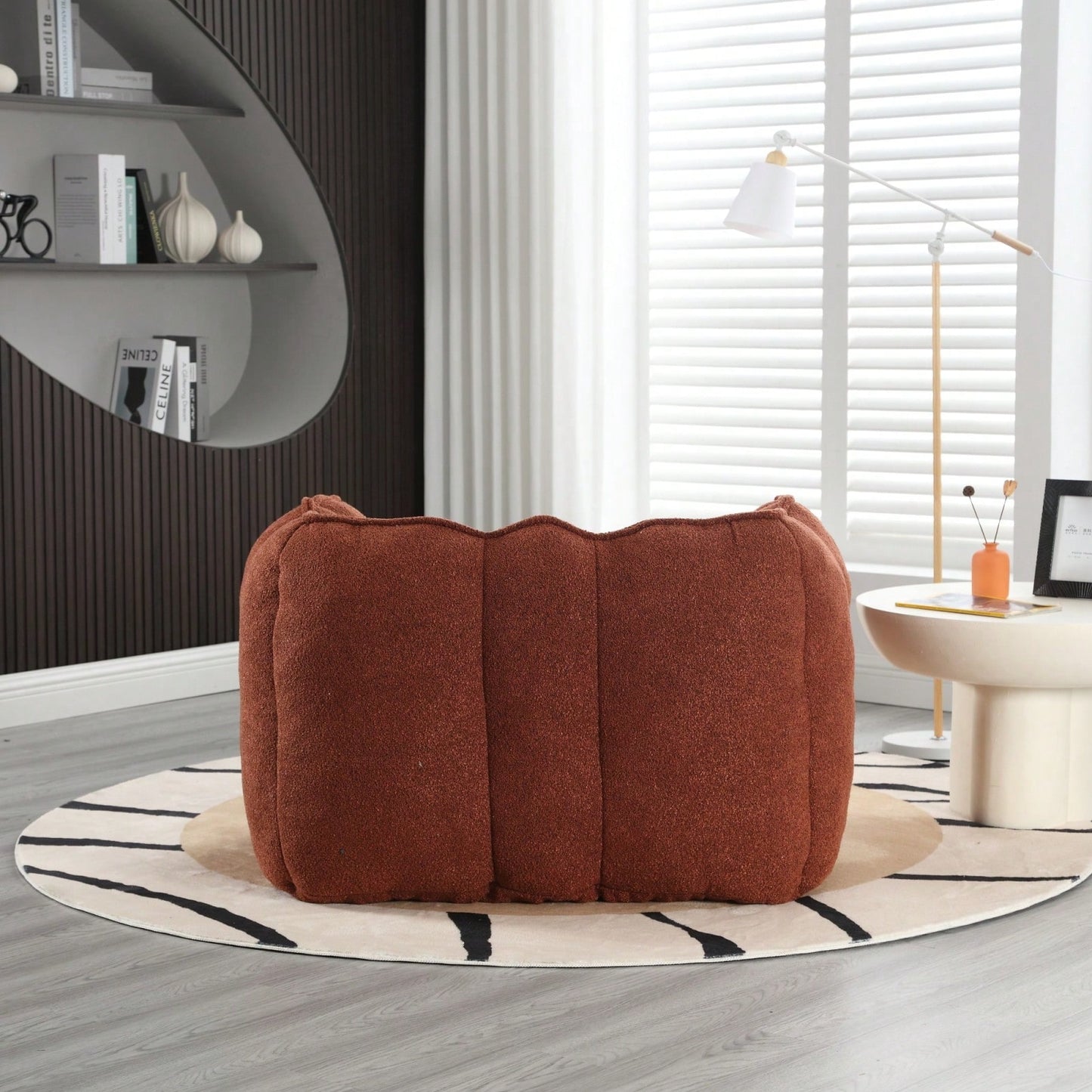 High-Quality Soft Foam Bean Bag Chair with Footstool for Gaming and Relaxation in Living Room and Bedroom