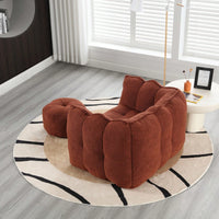 High-Quality Soft Foam Bean Bag Chair with Footstool for Gaming and Relaxation in Living Room and Bedroom