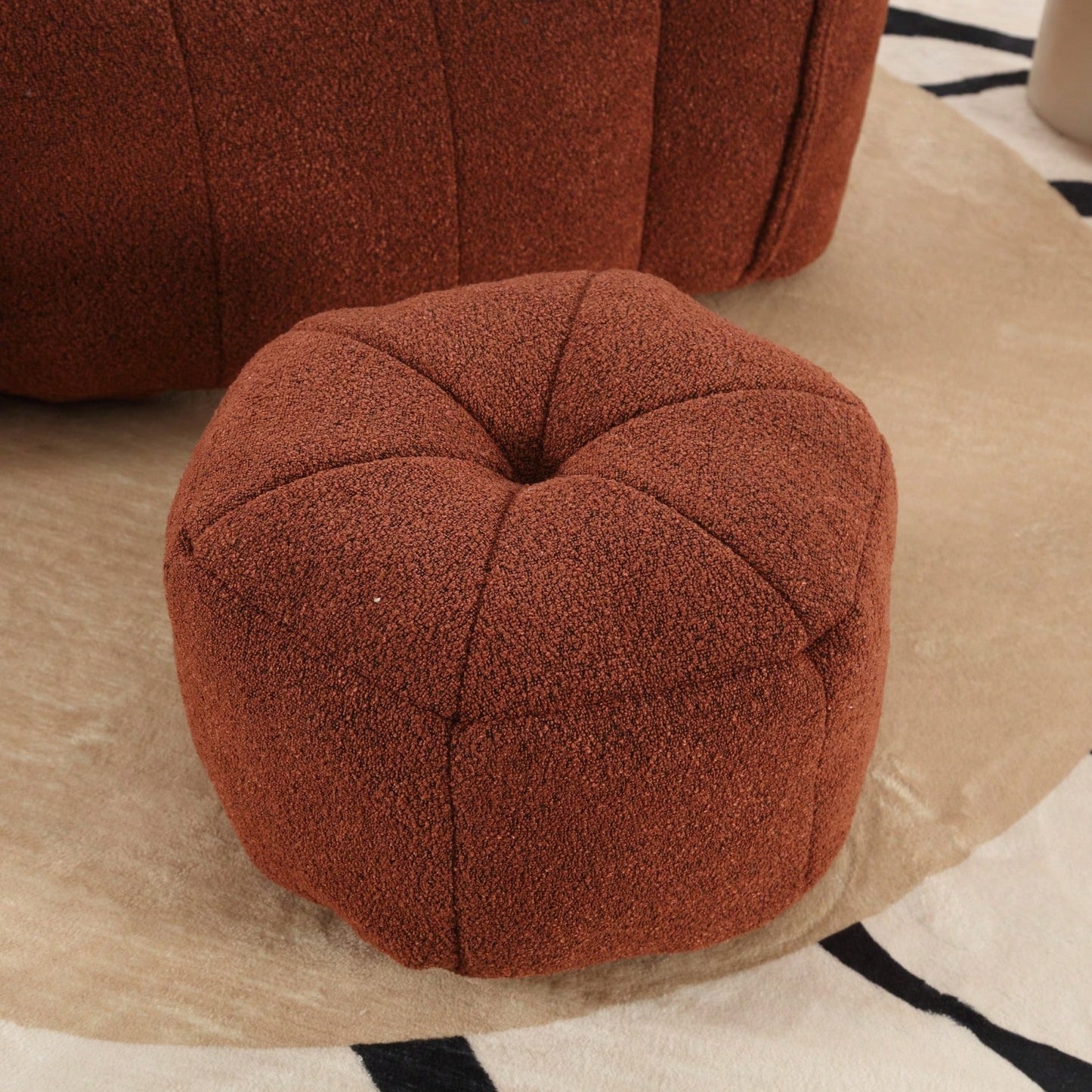 High-Quality Soft Foam Bean Bag Chair with Footstool for Gaming and Relaxation in Living Room and Bedroom