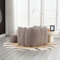 High-Quality Soft Foam Bean Bag Chair with Footstool for Gaming and Relaxation in Living Room and Bedroom