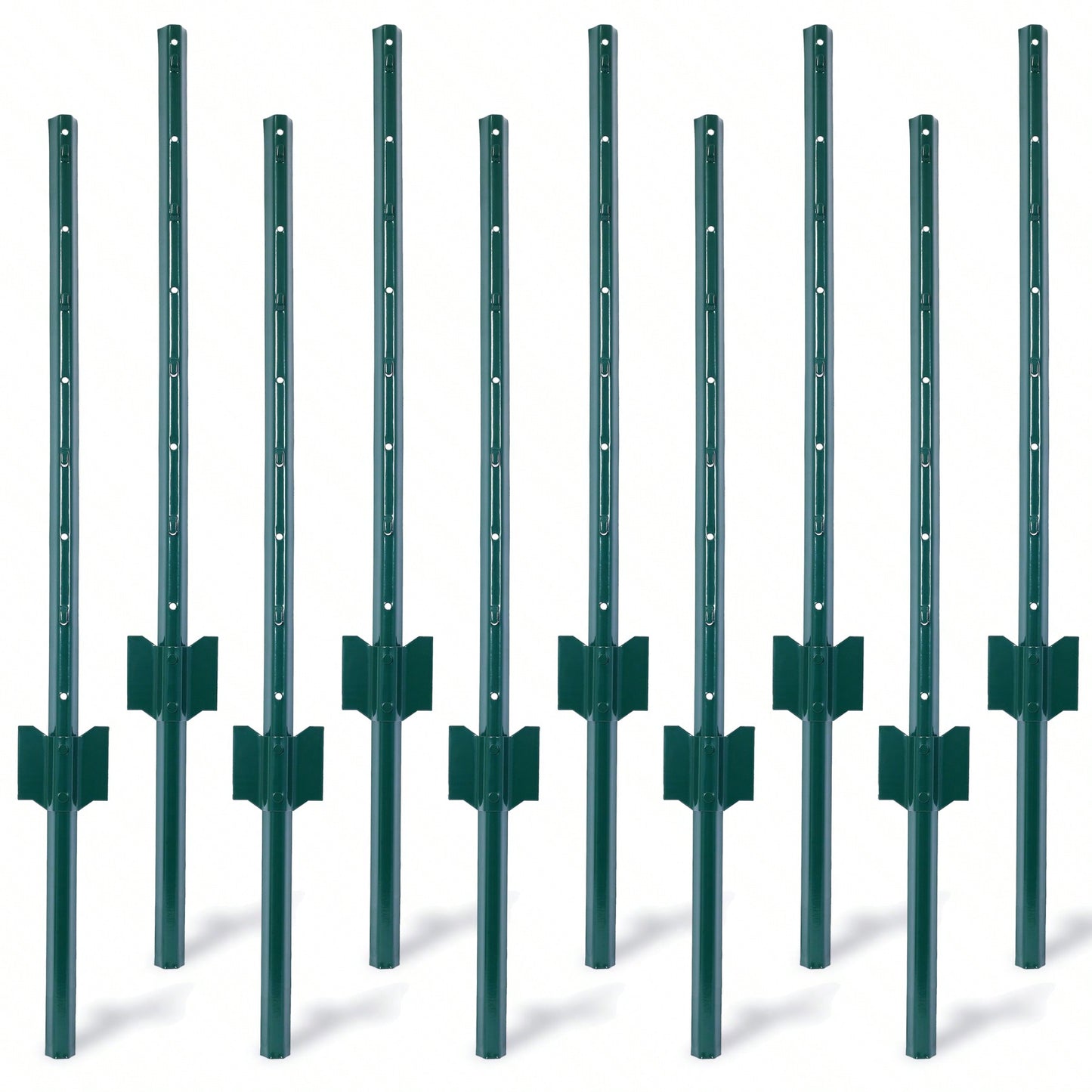 Heavy Duty Metal Fence Posts With U-Channel, 3ft 10pcs/Set
