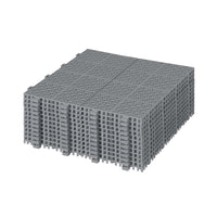 Heavy Duty 12x12 Interlocking Waterproof Patio Tiles for Outdoor Spaces - Anti-Slip Snap Together Flooring Gray Pack of 12