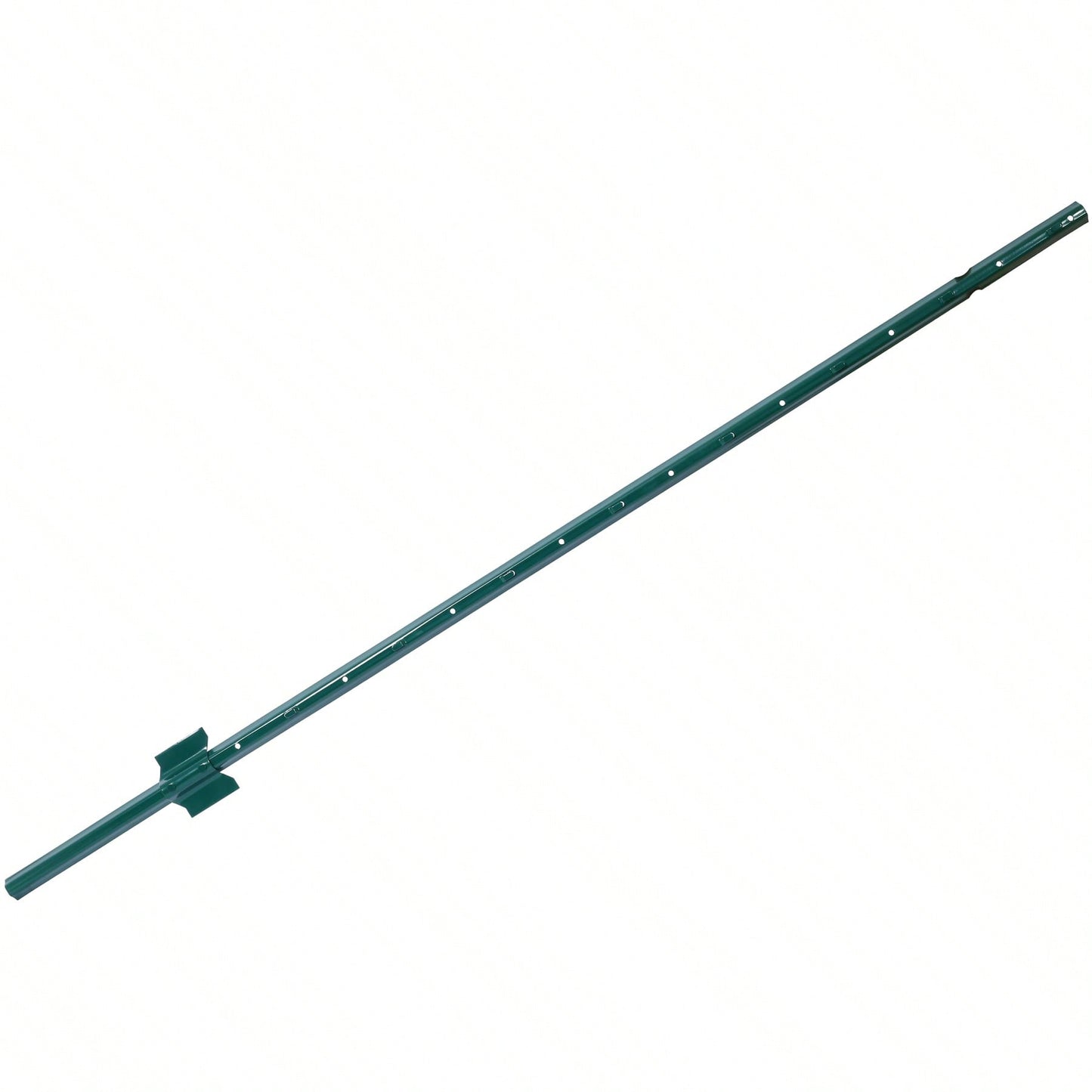 Heavy Duty 5ft Steel U-Channel Fence Posts 5-Pack with Anchor Plates for Garden Wire Fencing Durable Powder Coated Finish Easy Install