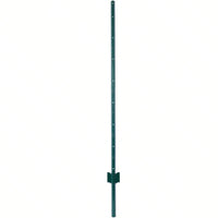 Heavy Duty 5ft Steel U-Channel Fence Posts 5-Pack with Anchor Plates for Garden Wire Fencing Durable Powder Coated Finish Easy Install
