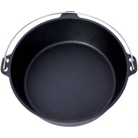 4.5 Quart Pre-Seasoned Cast Iron Dutch Oven with Skillet Lid for Outdoor Cooking and BBQ
