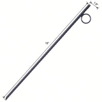 Heavy Duty 18 Inch Steel Tent Stakes 12 Pack with Loops for Canopies Tarps and Camping Shelters Easy Install Angled Tip