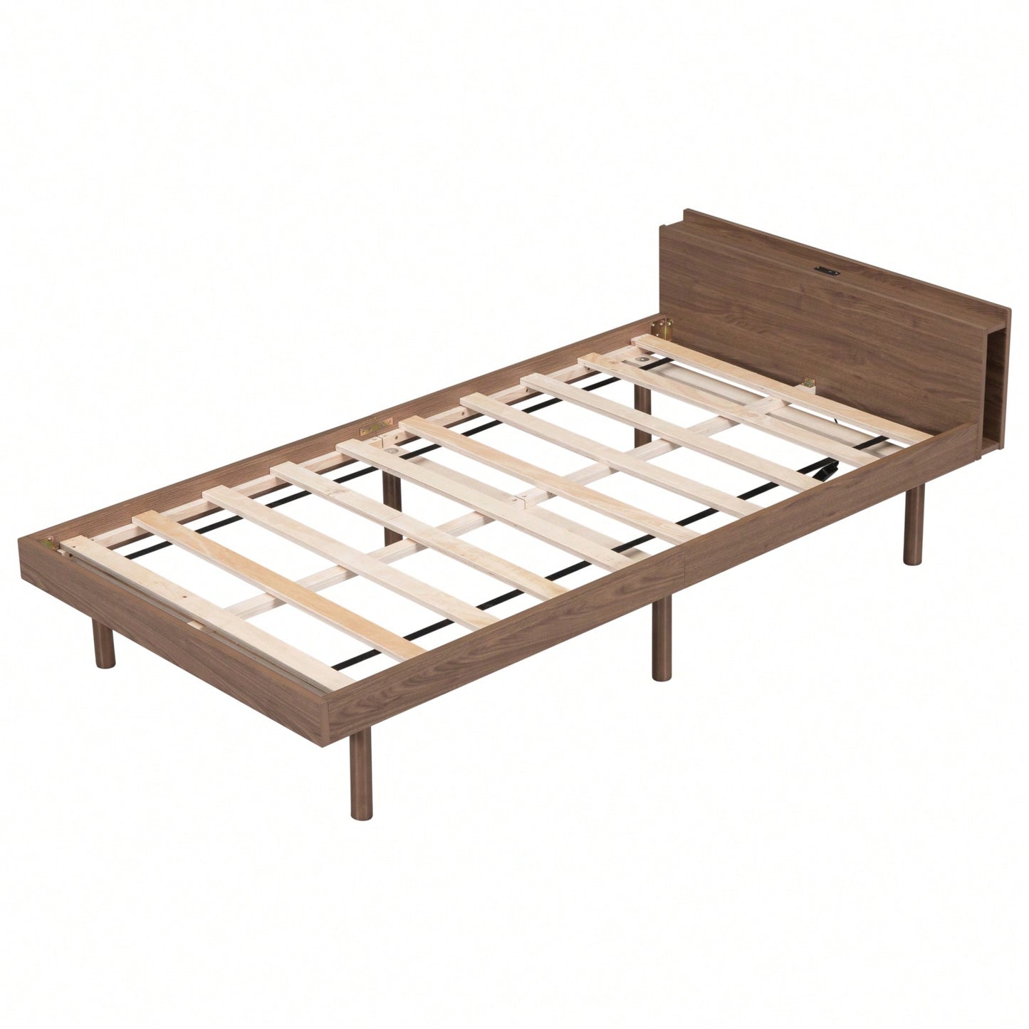 Modern Design Twin Size Platform Bed Frame With Built-In USB Port