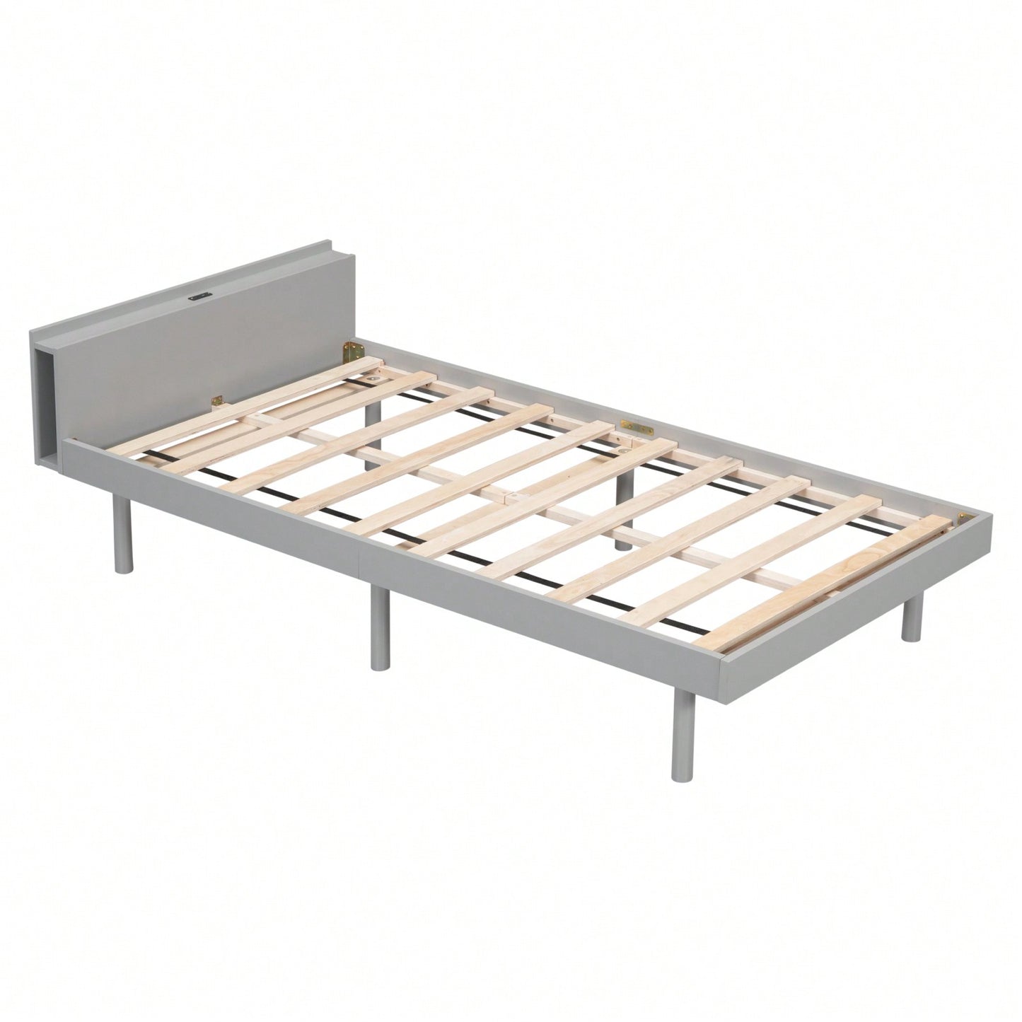 Modern Design Twin Size Platform Bed Frame With Built-In USB Port