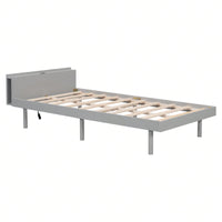 Modern Design Twin Size Platform Bed Frame With Built-In USB Port