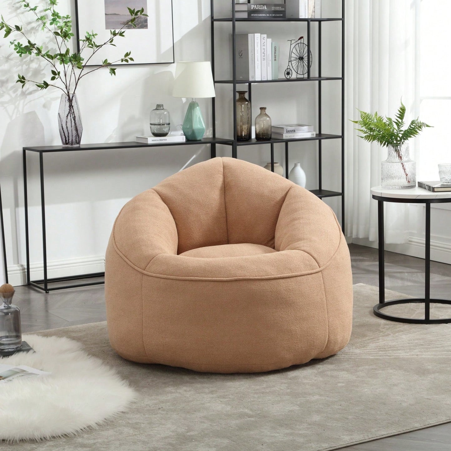 High Pressure Foam Bean Bag Chair Adult Material With Padded Foam Padding Compressed Bean Bag With Footrest