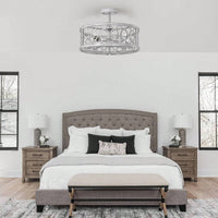 3 -Light Flush Mount Ceiling Light Fixture For Kitchen, Bedroom, Living Room