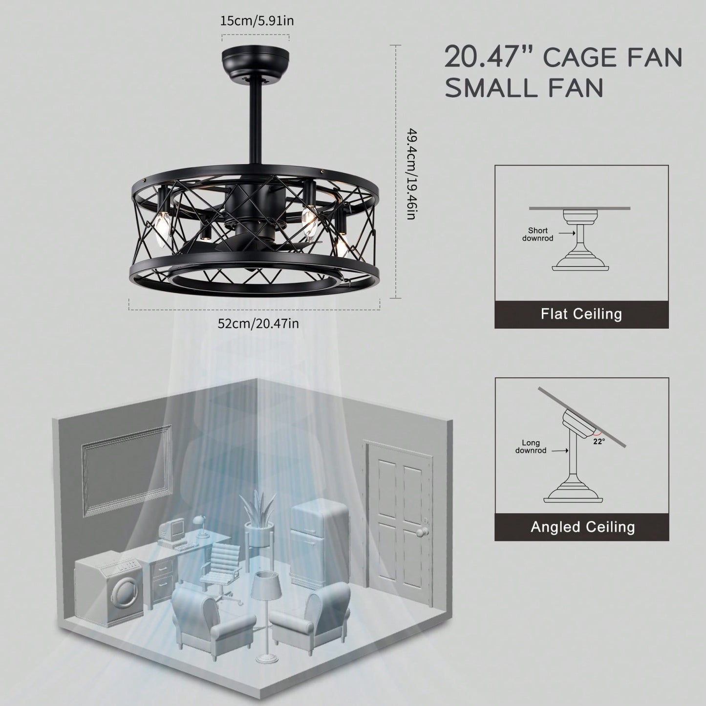 Modern Ceiling Fan With Lights