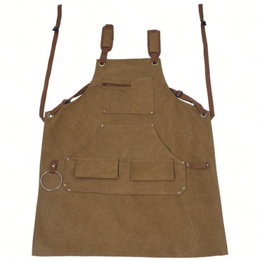 Heavy Duty 16 Oz Canvas Tool Apron for Carpenters Adjustable Unisex Durable Double Stitched Workwear