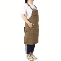 Heavy Duty 16 Oz Canvas Tool Apron for Carpenters Adjustable Unisex Durable Double Stitched Workwear