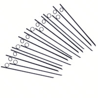 16 Pack 3/8 x 18 Inch Heavy Duty Steel Rebar Tent Stakes with Angled Ends and 1 Inch Loops for Canopies and Campsites