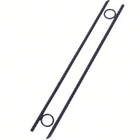 16 Pack 3/8 x 18 Inch Heavy Duty Steel Rebar Tent Stakes with Angled Ends and 1 Inch Loops for Canopies and Campsites