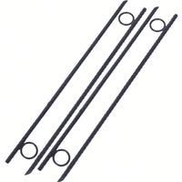 4pcs Grip Rebar 3/8x 18 Inch Steel Durable Heavy Duty Tent Canopy Ground Stakes With Angled Ends And 1 Inch Loops For Campsites And Canopies