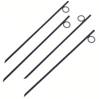 4pcs Grip Rebar 3/8x 18 Inch Steel Durable Heavy Duty Tent Canopy Ground Stakes With Angled Ends And 1 Inch Loops For Campsites And Canopies