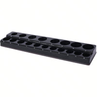 3 Piece Metric Magnetic Socket Organizers, Magnetic Socket Holder, Black Tool Box Organizer
