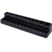 3 Piece Metric Magnetic Socket Organizers, Magnetic Socket Holder, Black Tool Box Organizer
