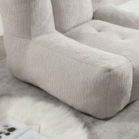 Cozy Memory Foam Bean Bag Chair with Ottoman for Adults and Kids - Modern Soft Lounger for Living Room and Bedroom