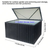 Large Weatherproof Outdoor Storage Box for Patio Garden Toys Cushions and Tools