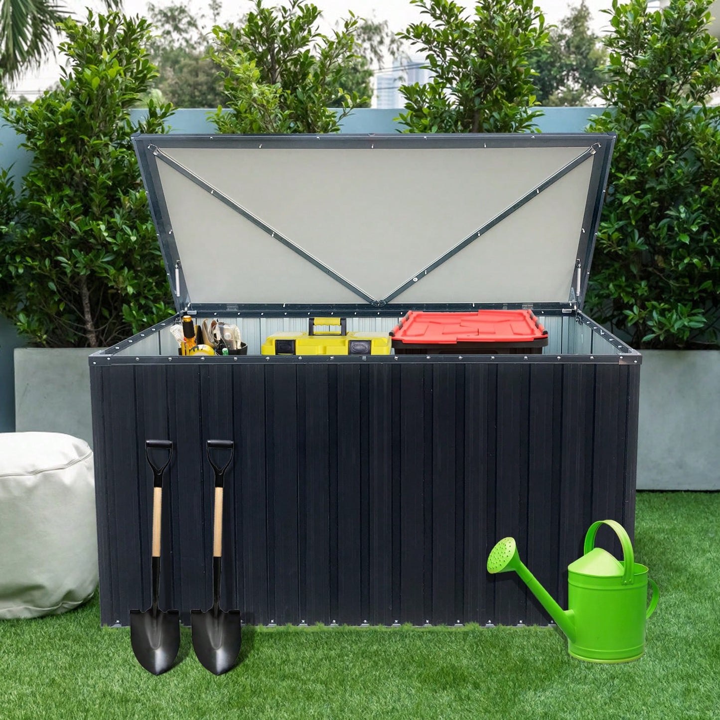 Large Weatherproof Outdoor Storage Box for Patio Garden Toys Cushions and Tools