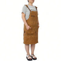 Heavy Duty Waxed Canvas Carpenter Apron, Waterproof, Adjustable, 18 Oz