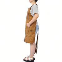 Heavy Duty Waxed Canvas Carpenter Apron, Waterproof, Adjustable, 18 Oz